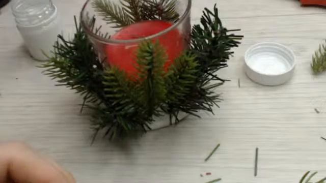 Декор новогодних интерьерных свеч своими руками. смотреть онлайн