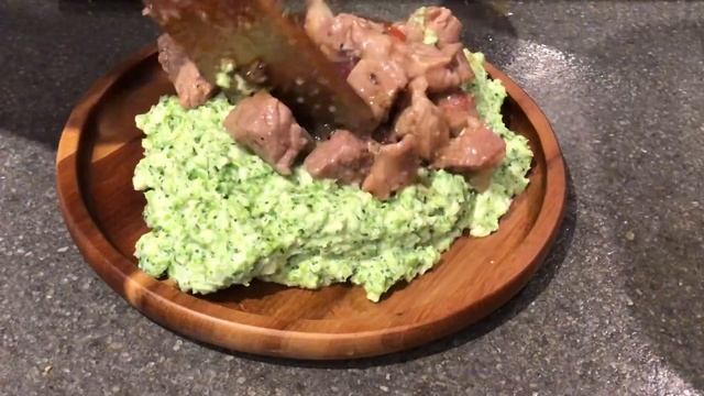 Broccoli Puré/Mash and Tango Spice Porchetta Rub/ Mango Sweet Chili Pork shoulder - Keto Friendly