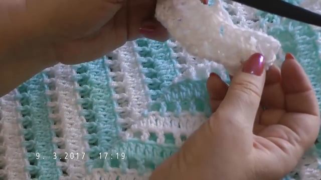Кофточка крючком с рисунком зигзаг без швов