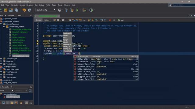 Codeforces Problem | 281A - Word Capitalization | solved by java | in Bangla