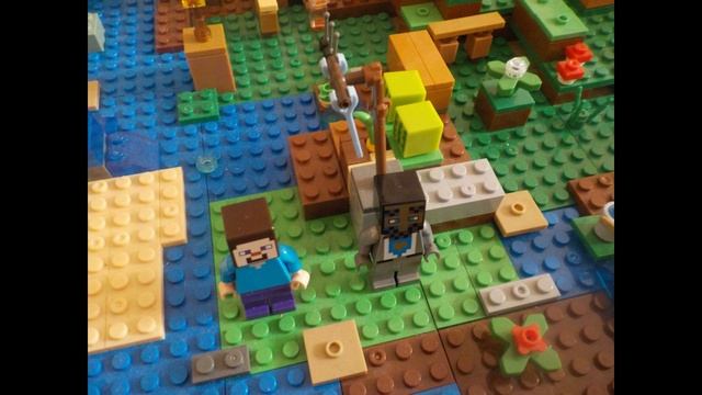 Приключения Стива 25 часть Путешествие в деревню лего майнкрафт анимация. смотреть онлайн