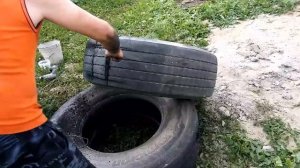 Как вырезать грузовую покрышку