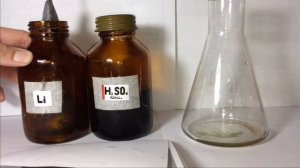 ЛИТИЙ + КОНЦЕТРИРОВАННАЯ СЕРНАЯ КИСЛОТА. Взаимодействие Li с H2SO4