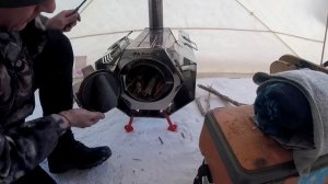 Первая рыбалка 2019 с отцом и сыном.Печка Mobiba Согра.Спиртовая печка с Алиэкспресс.