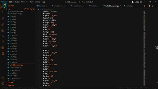 Hanuman Ji Code in Python Using Turtle Import Graphics