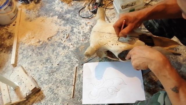 Резной череп индейцев Майя. Skull carving смотреть онлайн