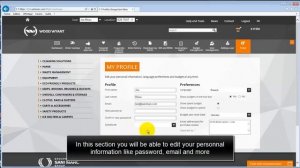 Edit profile - eCommerce tutorial