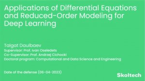 PhD Thesis Defense. Talgat Daulbaev