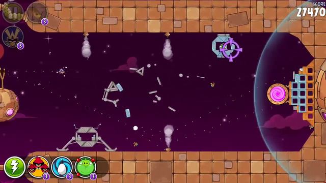 Мини-уровни в Angry Birds Space смотреть онлайн