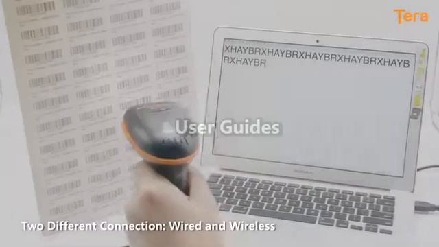 Barcode Scanner Wireless QR 2D & 1D barcode(2.4G Wireless & USB 2.0 Wired) with stand смотреть онлайн