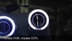 Биксеноновые линзы Morimoto Н1 2.5" с ангельскими глазками COB