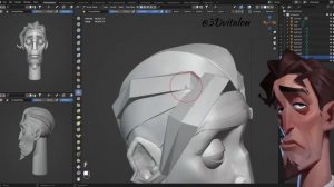 Создать #3Д персонажа по #2Д картинке в #Blender