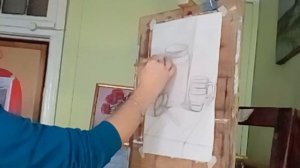 Рисунок натюрморт с бидоном