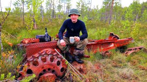 ЭКСПЕДИЦИЯ! БУЛЬДОЗЕР В БОЛОТЕ. Т-130! ЗОНА УСЕЯНА МЕТАЛЛОМ. "СССР" ВСЁ БРОШЕНО! МАСТЕРСКИЕ ГУЛАГА.