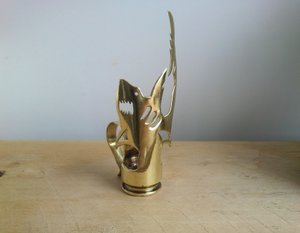 Сувенир,Акула из гильзы 12,7*108.