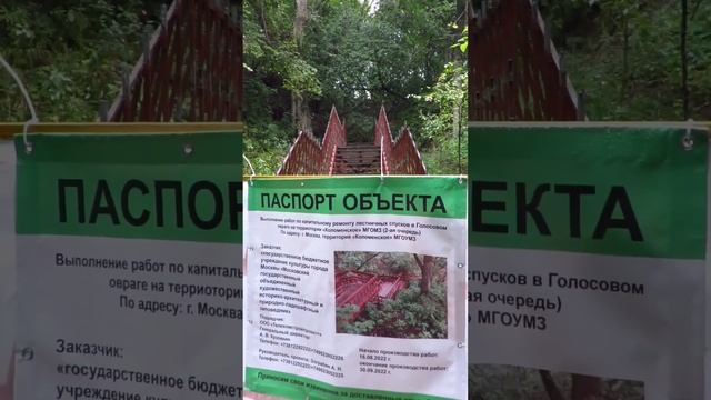Под зиму начали ремонт лестниц в Голосовом овраге (Москва, Коломенское) смотреть онлайн