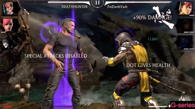 Dark Fate Terminator Fight in Faction war Battles Mortal Kombat Mobile Game Account