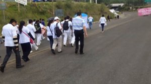 Marcha del sector salud, San Cristobal de las Casas Chiapas.