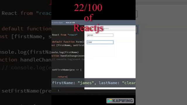 React form and state#reactjs#javascript