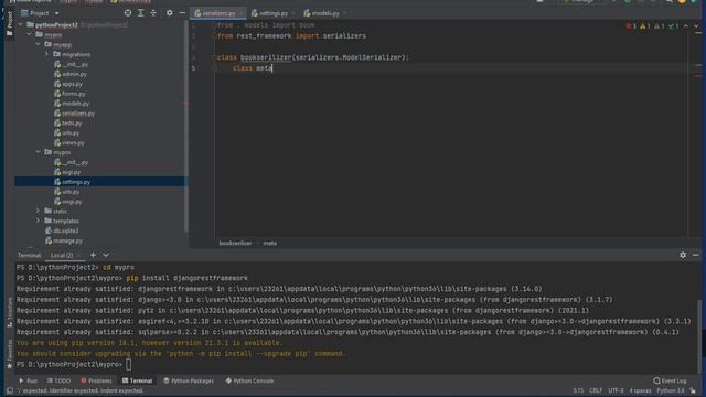 18.1 Django Rest Framework (Model Serializers) смотреть онлайн