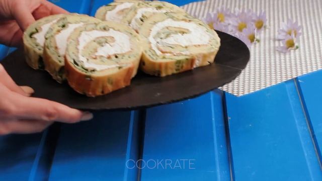 ИДЕАЛЬНОЕ сочетание 5 ингредиентов! Закусочный шпинатный рулет с сливочным сыром| Cookrate - Русски смотреть онлайн