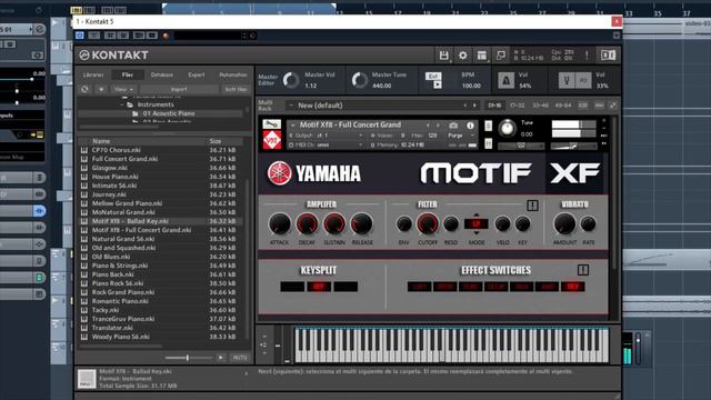 VST  YAMAHA Motif XF Acoustic Piano KONTAKT 5