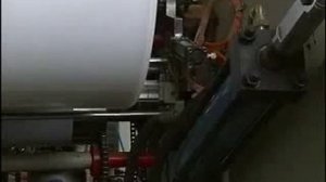 Работа выдувного экструдера по получению рукавной плёнки с перенамоткой и нарезкой