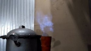 Горение чистого пиролизного газа установки "Горыныч"