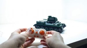 обзор на набор   MOULD KING : ТАНК  WW2: Т-34 на пульте . аналог LEGO!