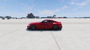 SPORTS CAR TOYOTA SUPRA VS BUGATTI CHIRON Сollision 250km h  BeamNG Drive
