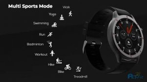 AQFIT W15 Fitness Smartwatch Activity Tracker| Waterproof | 4.2 Bluetooth | Metal Case | Full Touch