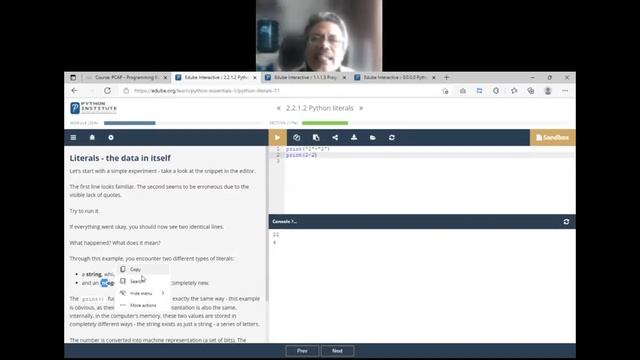 Python Essential 1 : Module 2 - Data types, variables, basic input-output op, basic operators