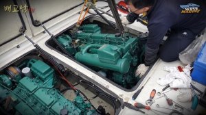 -배고남 TV- 완도 출장정비. YAMAHA PC-30 엔진및 스턴드라이브 종합정비. Volvo Penta AD41 엔진. 2부 장착및 시운전편. # 보트 # 요트