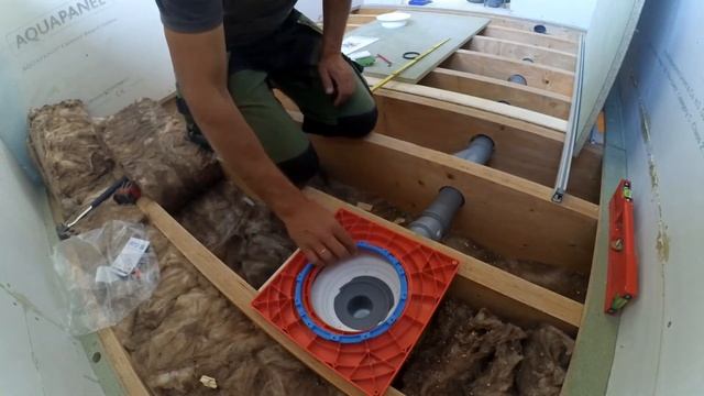 Душевой трап в деревянном перекрытие. По шведски