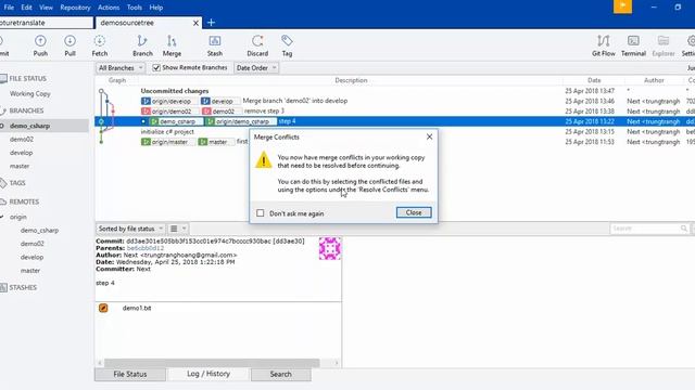 Hướng dẫn sử dụng SourceTree - P4 смотреть онлайн