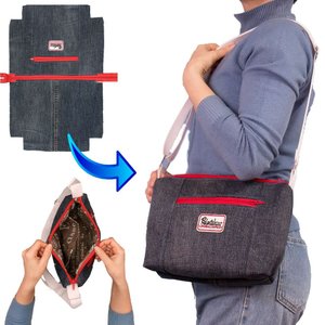 Как легко сшить стильную сумку из старых джинсов!