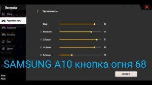 Настройки  чувствительности для телефонов к  игре FREE FIRE