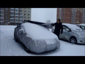 Защитный чехол-тент в зимних условиях.