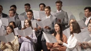 Пение «Господь, Ты с нами в святом храме» - Молодёжный хор