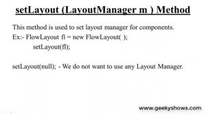 Layout and FlowLayout in Java Applet (Hindi)