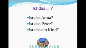 Deutsch lernen A1 - das ist, das sind. Немецкий для "чайников" - конструкции - das ist, das sind.