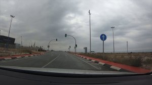 The road from the airport in the city of Alicante (ALC), Spain