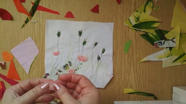 МАКИ ИЗ МЕЛКИХ ЛОСКУТОВ ТКАНИ/ ПРОСТО И КРАСИВО/ прямой машинной строчкой смотреть онлайн