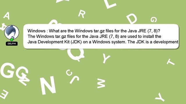 Windows : What are the Windows tar.gz files for the Java JRE (7, 8)? смотреть онлайн