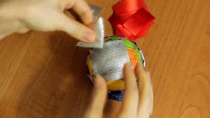 Новогодний шар в технике "артишок" МК  /  New Year's ball in the technique of "artichoke"