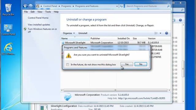 Can't uninstall Silverlight 5 in Windows 7 PC? смотреть онлайн