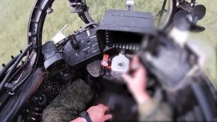 Боевая работа экипажей многоцелевых ударных вертолетов Ми-35 в ходе СВО