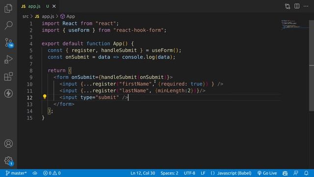 Validation and Event Handler in React Hook Form | React Tutorial
