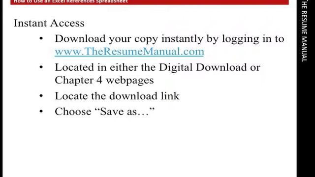 How to Use the Excel References Spreadsheet | The Resume Manual смотреть онлайн