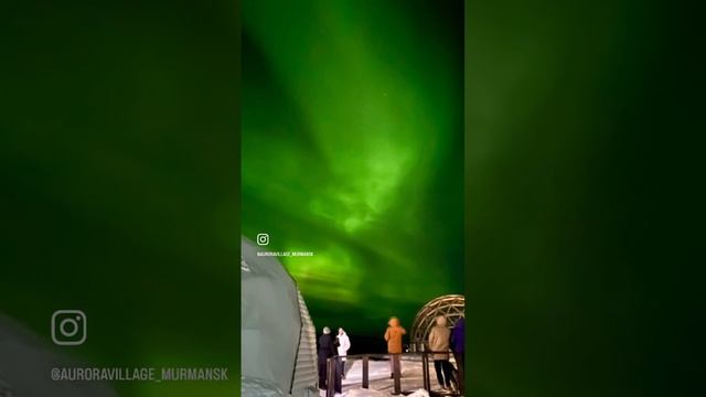 Aurora Village Video Аврора Вилладж Видео Северное Сияние #аврора #aurora #nortnernlights #мурманск